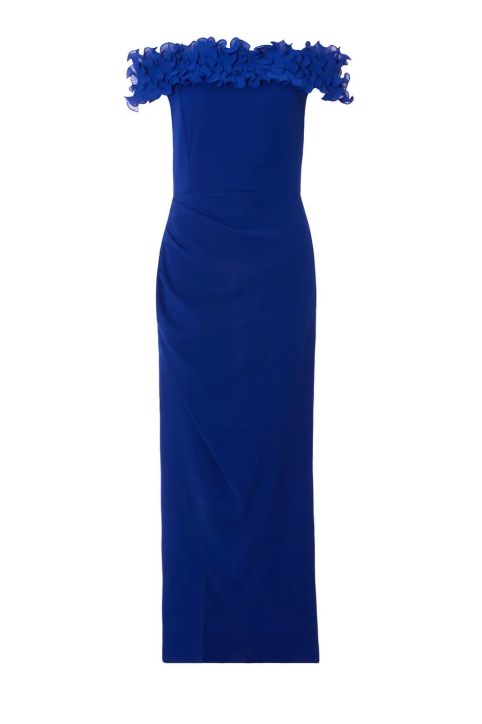 Quiz Royal Blue Ruffle Maxi Dress