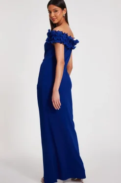 Quiz Royal Blue Ruffle Maxi Dress