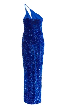 Quiz Sequin Maxi Dress Royal Blue Best
