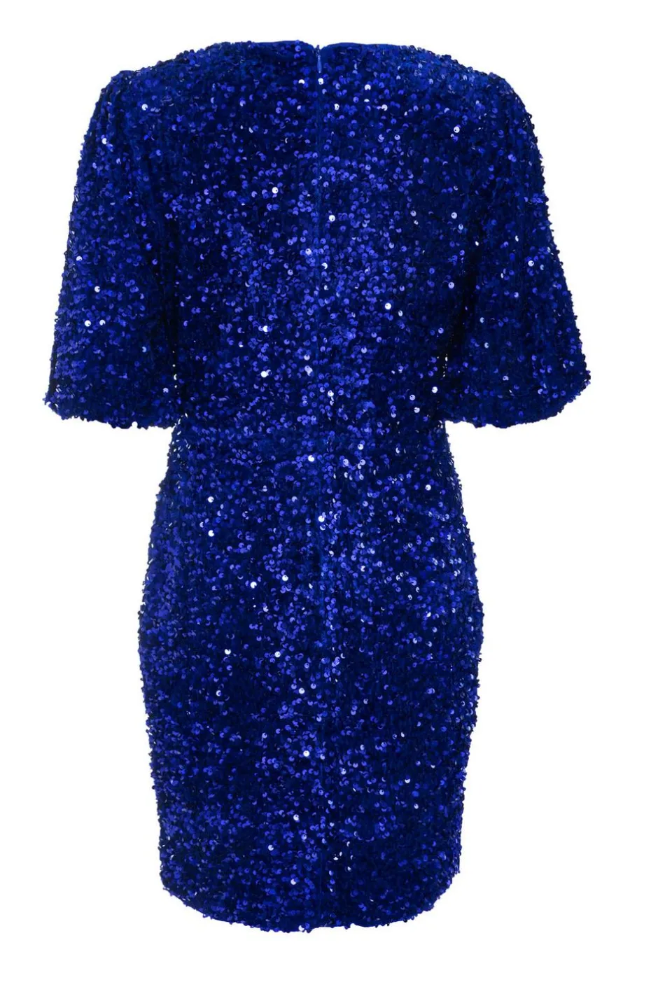 Quiz Royal Blue Sequin Wrap Mini Dress Discount