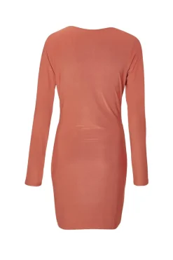 Quiz Rust Twist Front Mini Dress Discount