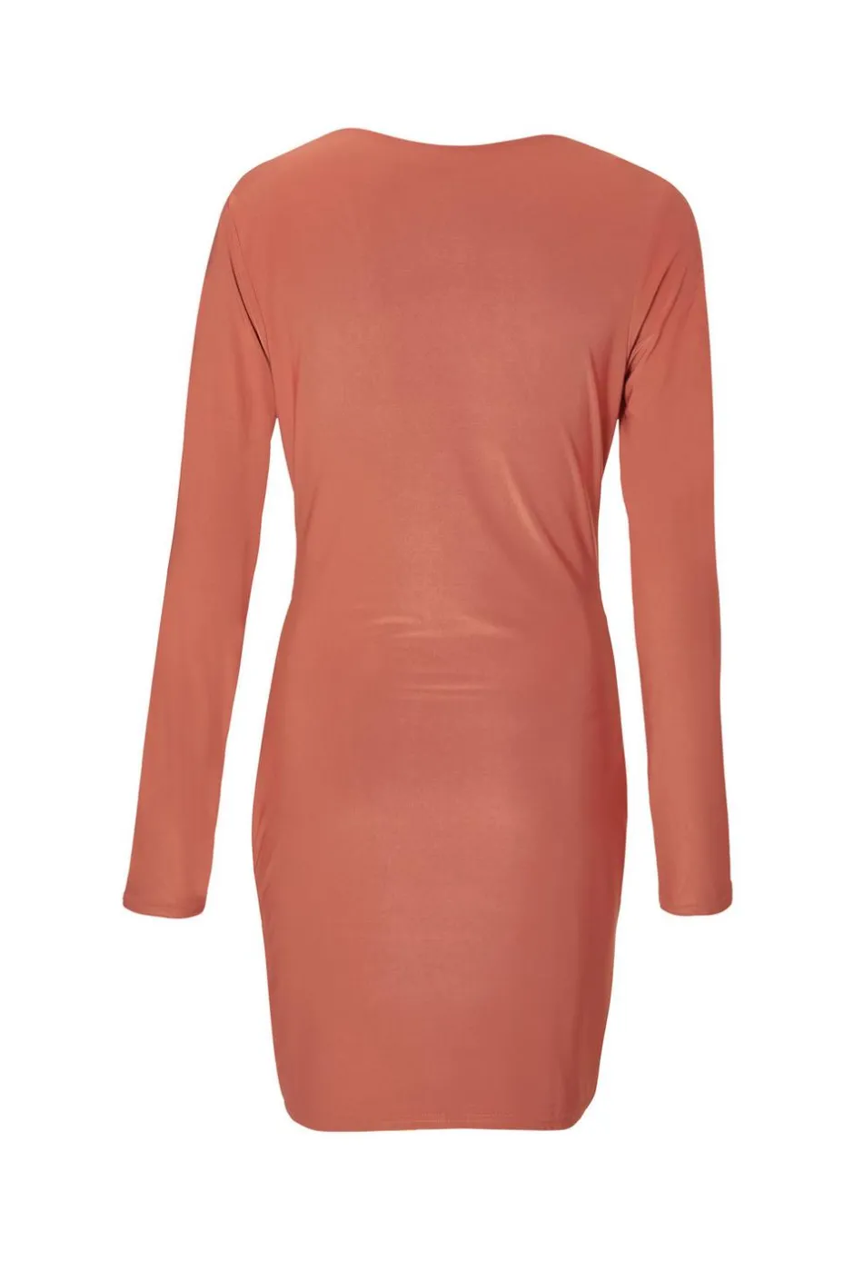 Quiz Rust Twist Front Mini Dress Discount