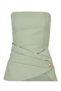 Quiz Sage Bandeau Wrap Top Hot