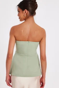 Quiz Sage Bandeau Wrap Top Hot