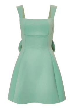 Quiz Bow Skater Dress Sage Discount