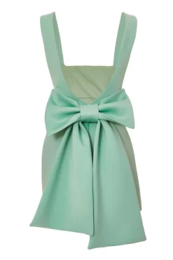 Quiz Bow Skater Dress Sage Discount