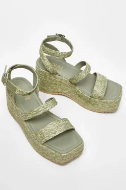 Quiz Chunky Platform Wedges Sage Best