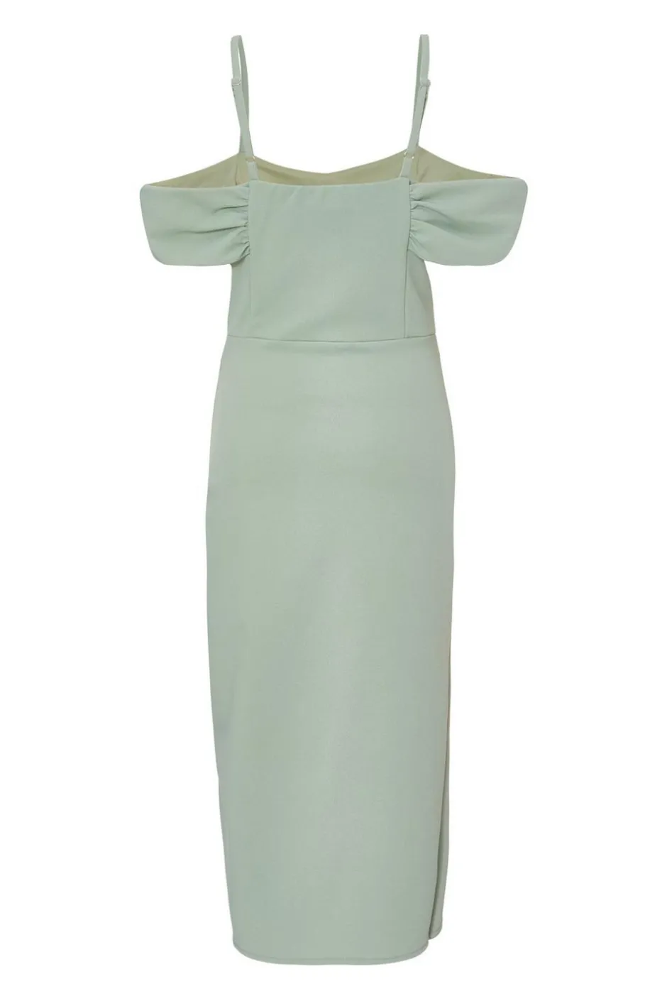 Quiz Cold Shoulder Midi Dress Sage Outlet