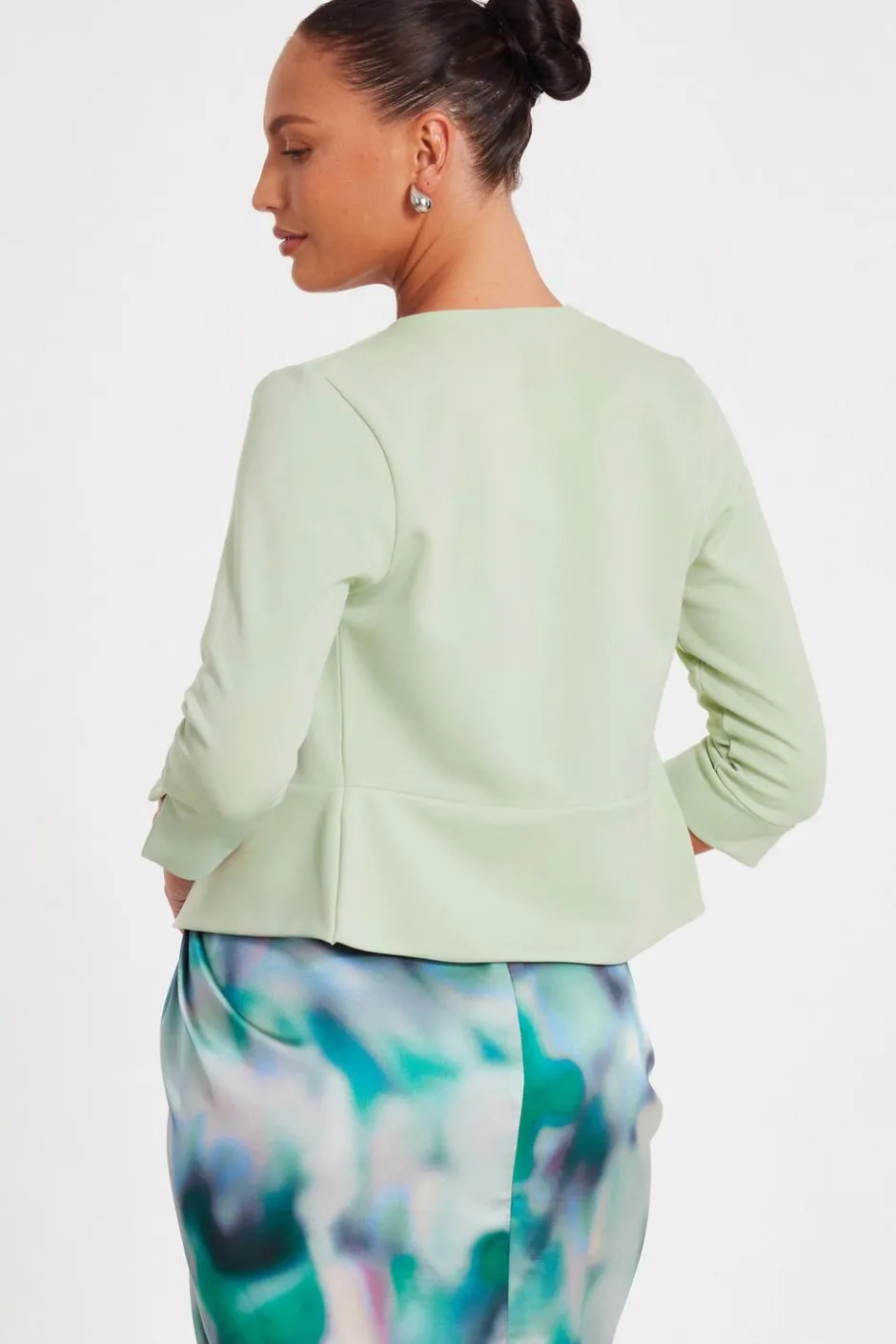 Quiz Sage Cropped Jacket Outlet
