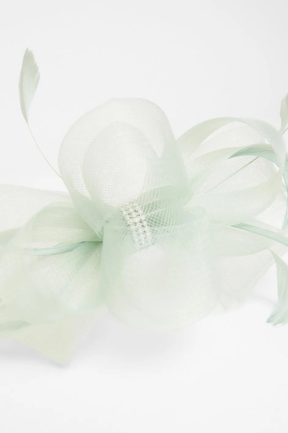Quiz Diamante Bow Headband Fascinator Sage Outlet
