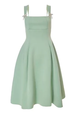 Quiz Sage Diamante Bow Midi Dress Best
