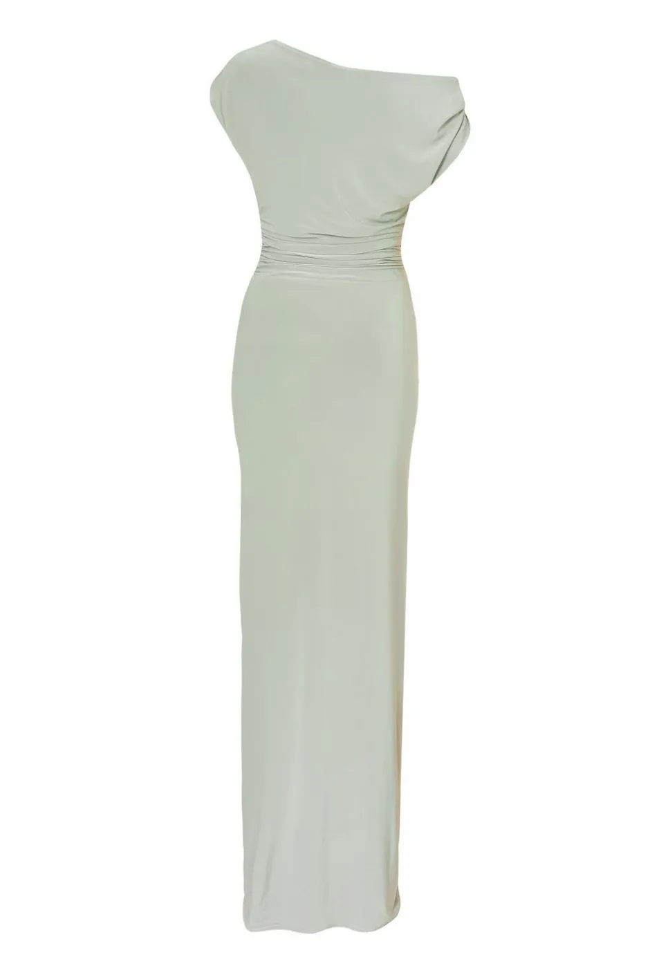 Quiz Drape Front Maxi Dress Sage Clearance