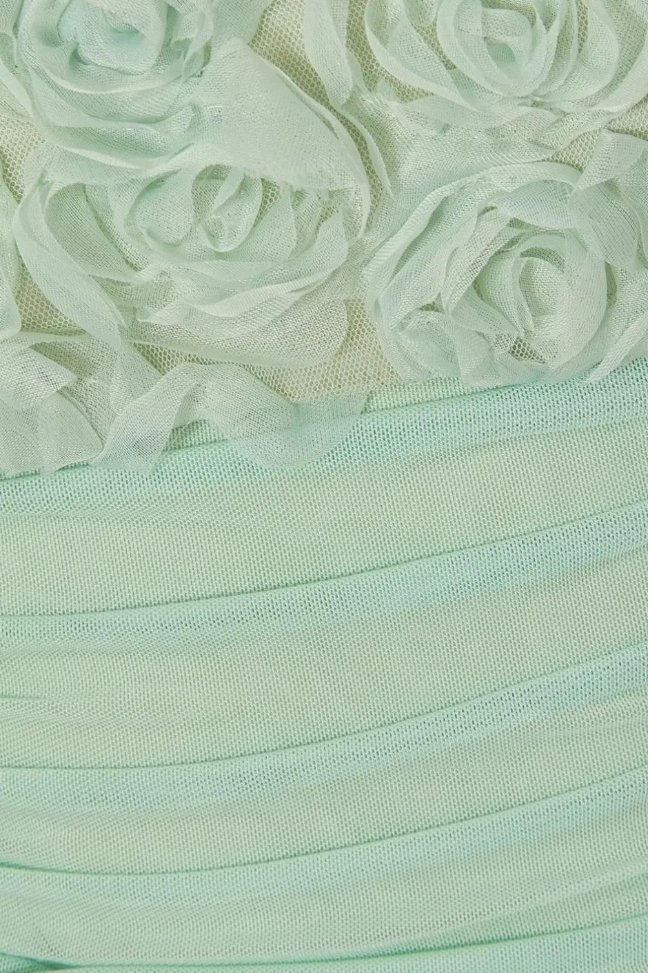 Quiz Floral Mesh Top Sage Clearance