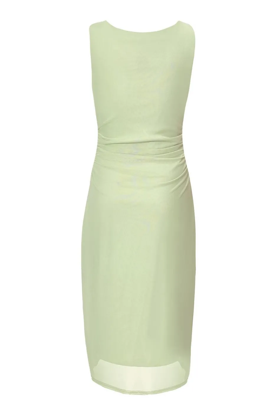 Quiz Mesh Buckle Detail Midi Dress Sage