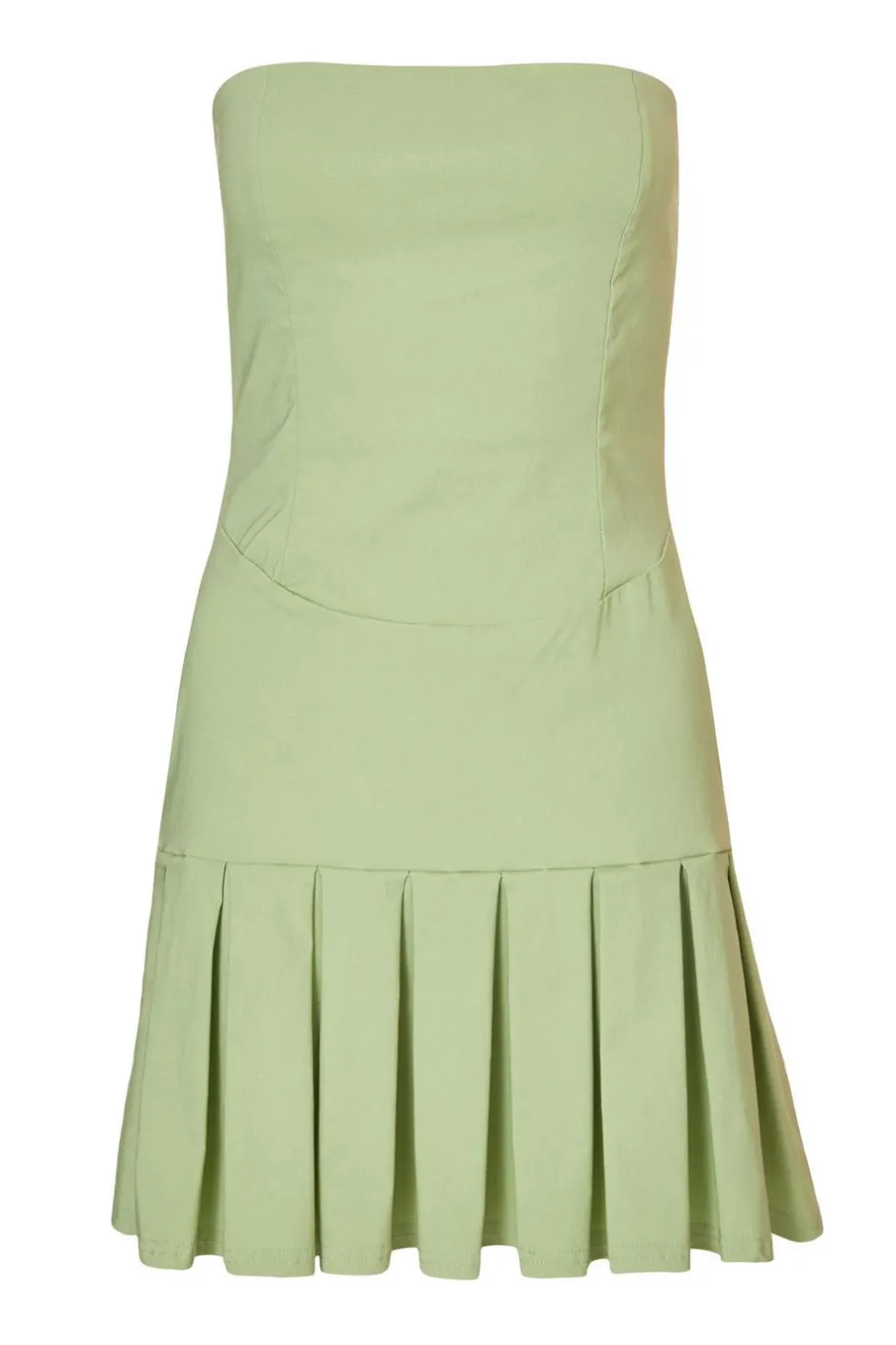 Quiz Sage Pleated Mini Dress New
