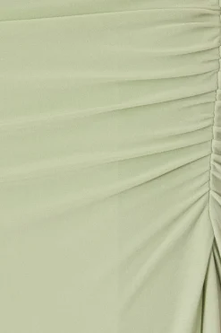 Quiz Ruched Bodycon Midaxi Dress Sage Best