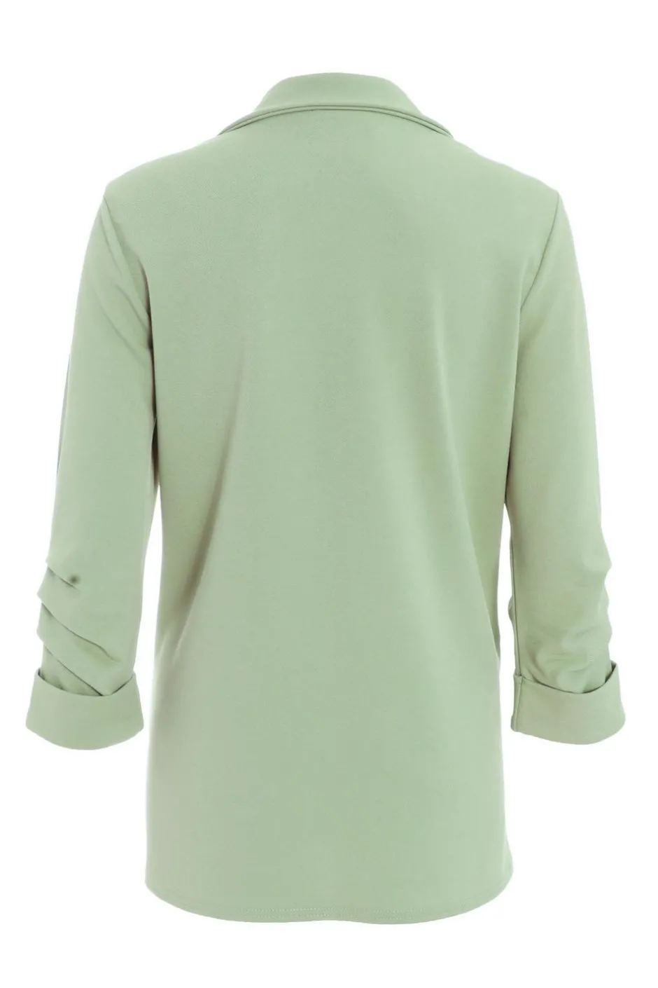 Quiz Ruched Sleeve Blazer Sage Clearance