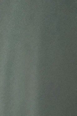 Quiz Satin Drop Shoulder Maxi Dress Sage