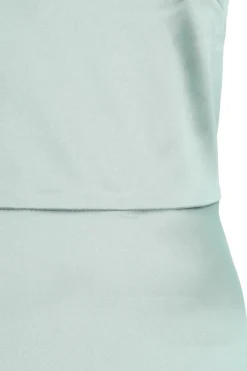 Quiz Satin One Shoulder Maxi Dress Sage Outlet