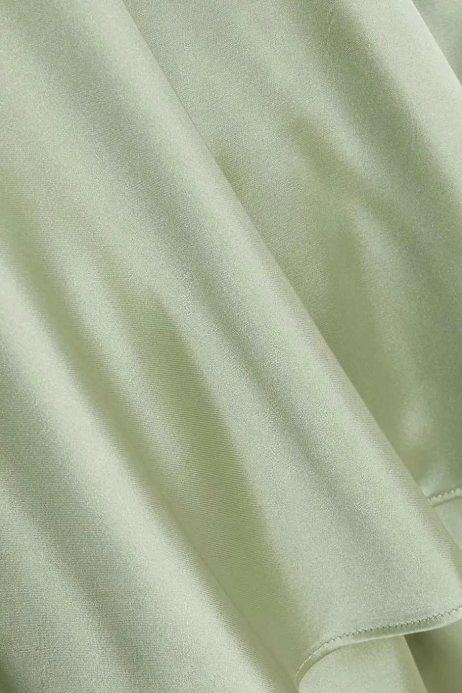 Quiz Satin Tiered Skater Dress Sage Hot