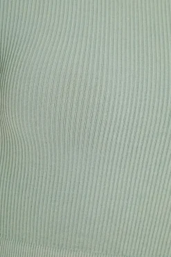 Quiz Seamless Crop Top Sage Discount