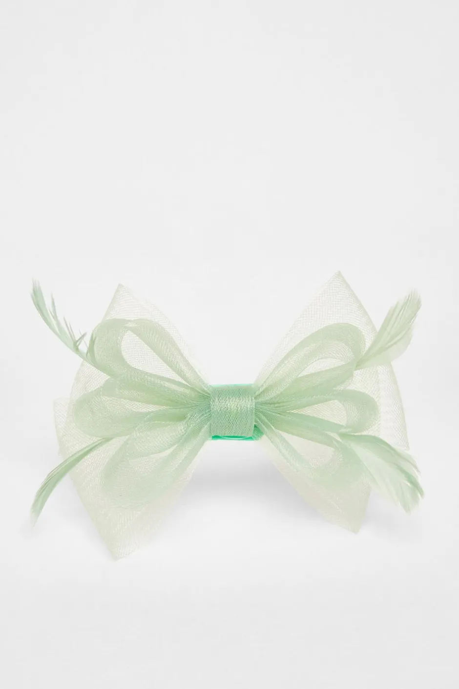 Quiz Small Bow Clip Fascinator Sage Discount