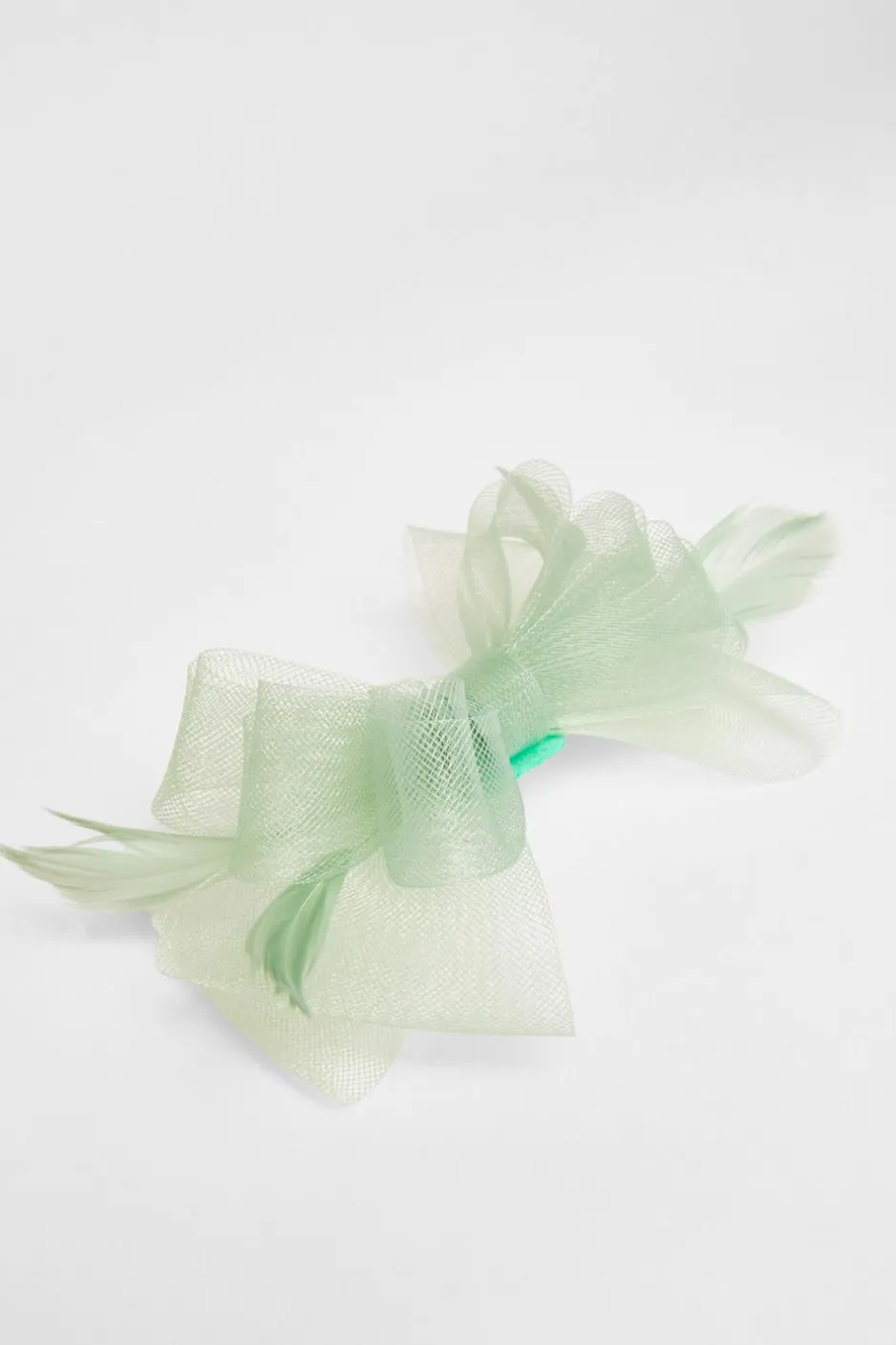 Quiz Small Bow Clip Fascinator Sage Discount