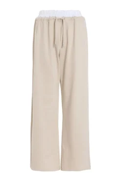Quiz Satin Wide Leg Double Waist Jogger Hot