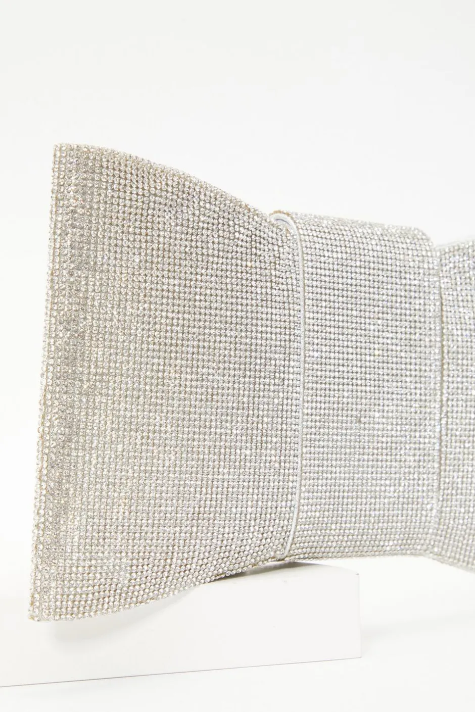 Quiz Silver Diamante Bow Bag Outlet