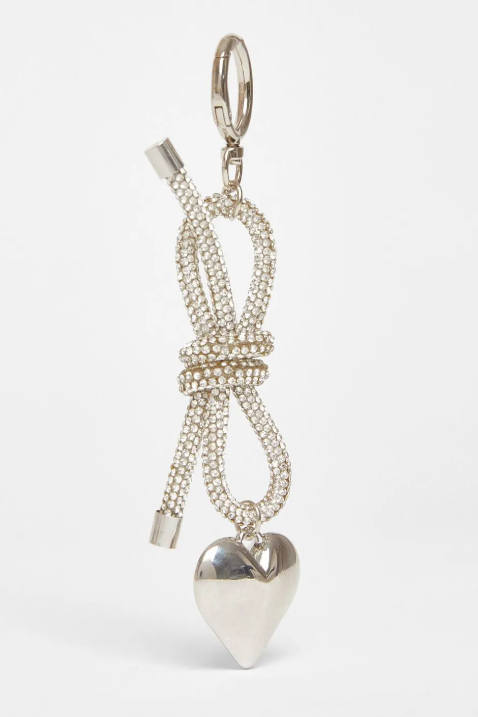 Quiz Silver Diamante Bow Bag Charm Best
