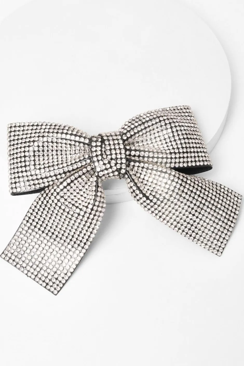 Quiz Silver Diamante Hair Bow Discount