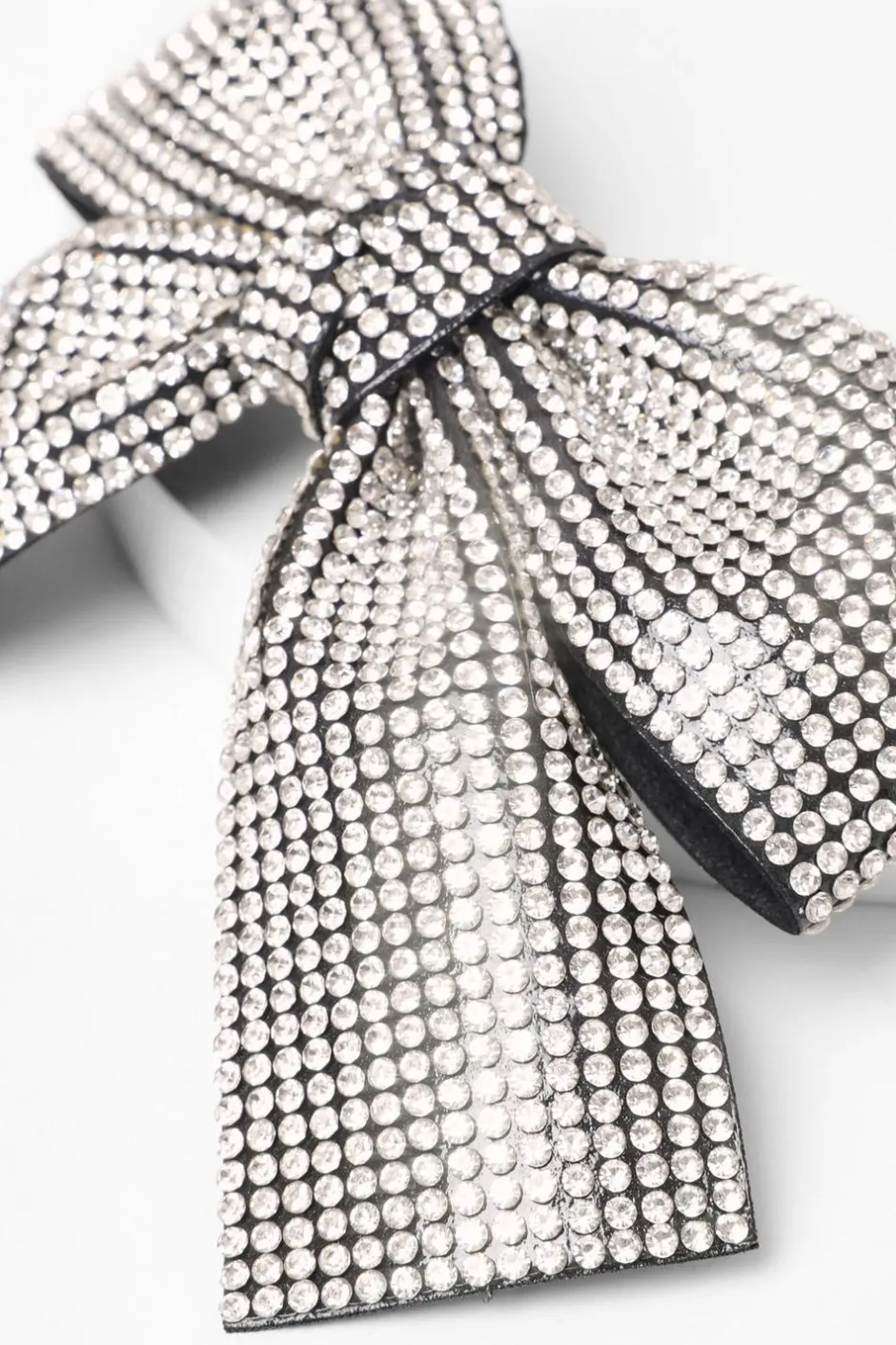 Quiz Silver Diamante Hair Bow Discount