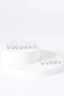 Quiz Silver Diamante Hair Pins