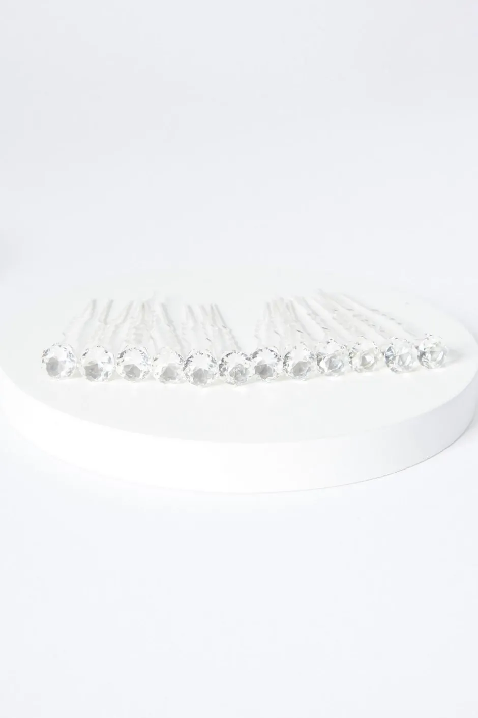 Quiz Silver Diamante Hair Pins