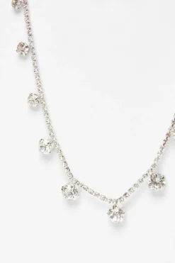 Quiz Silver Diamante Jewellery Set Outlet