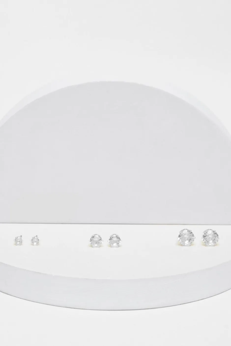 Quiz Silver Diamante Stud Earring Set Hot