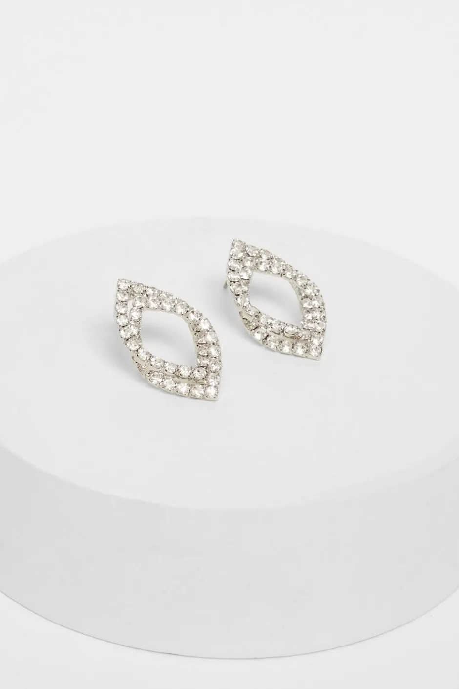 Quiz Silver Diamante Tear Drop Earrings Best