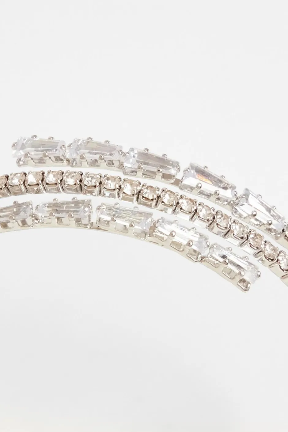 Quiz Silver Diamante Wrap Bracelet Online