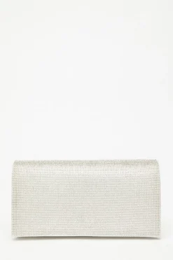 Quiz Silver Embellished Bag Best