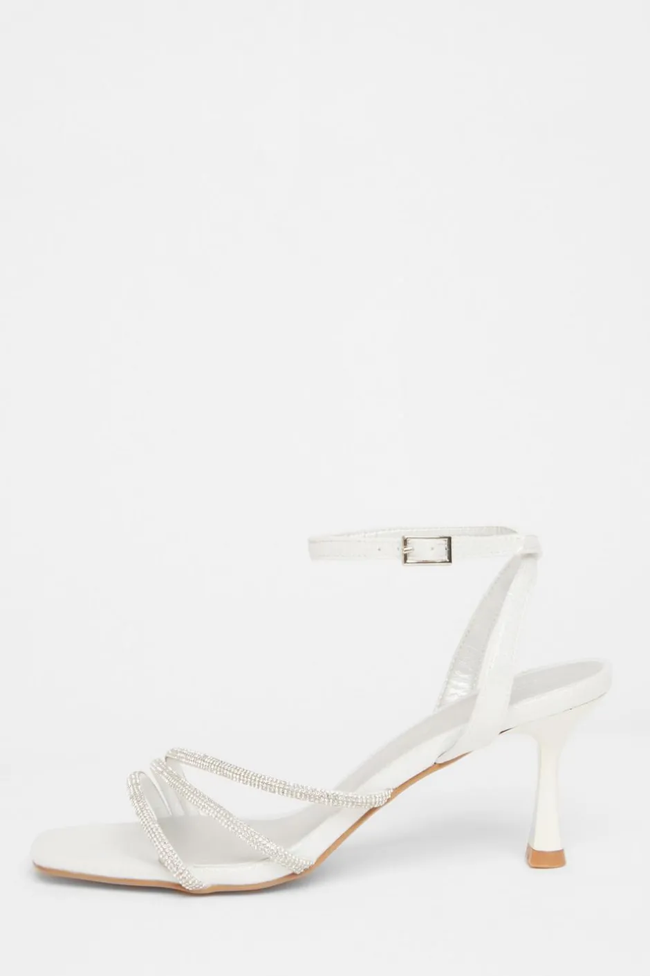 Quiz Silver Embellished Heels Sale