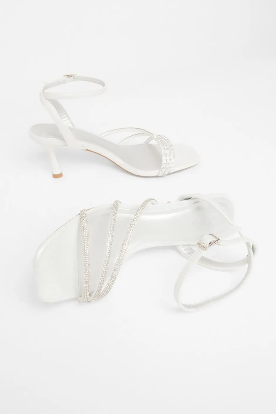 Quiz Silver Embellished Heels Sale