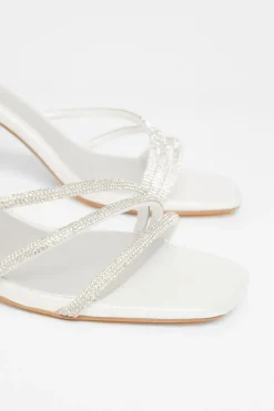 Quiz Silver Embellished Heels Sale