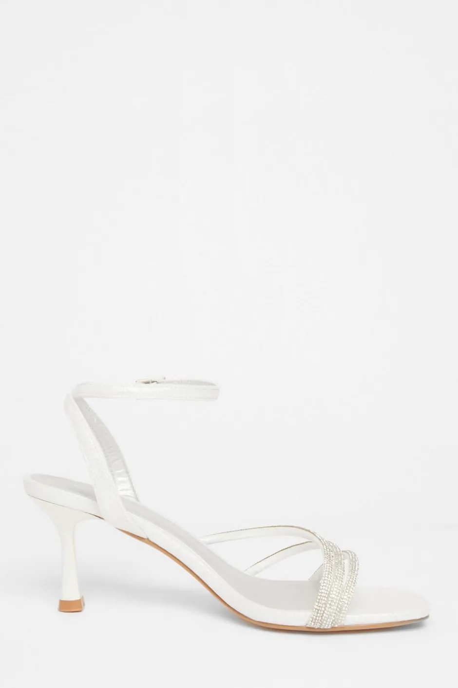 Quiz Silver Embellished Heels Sale
