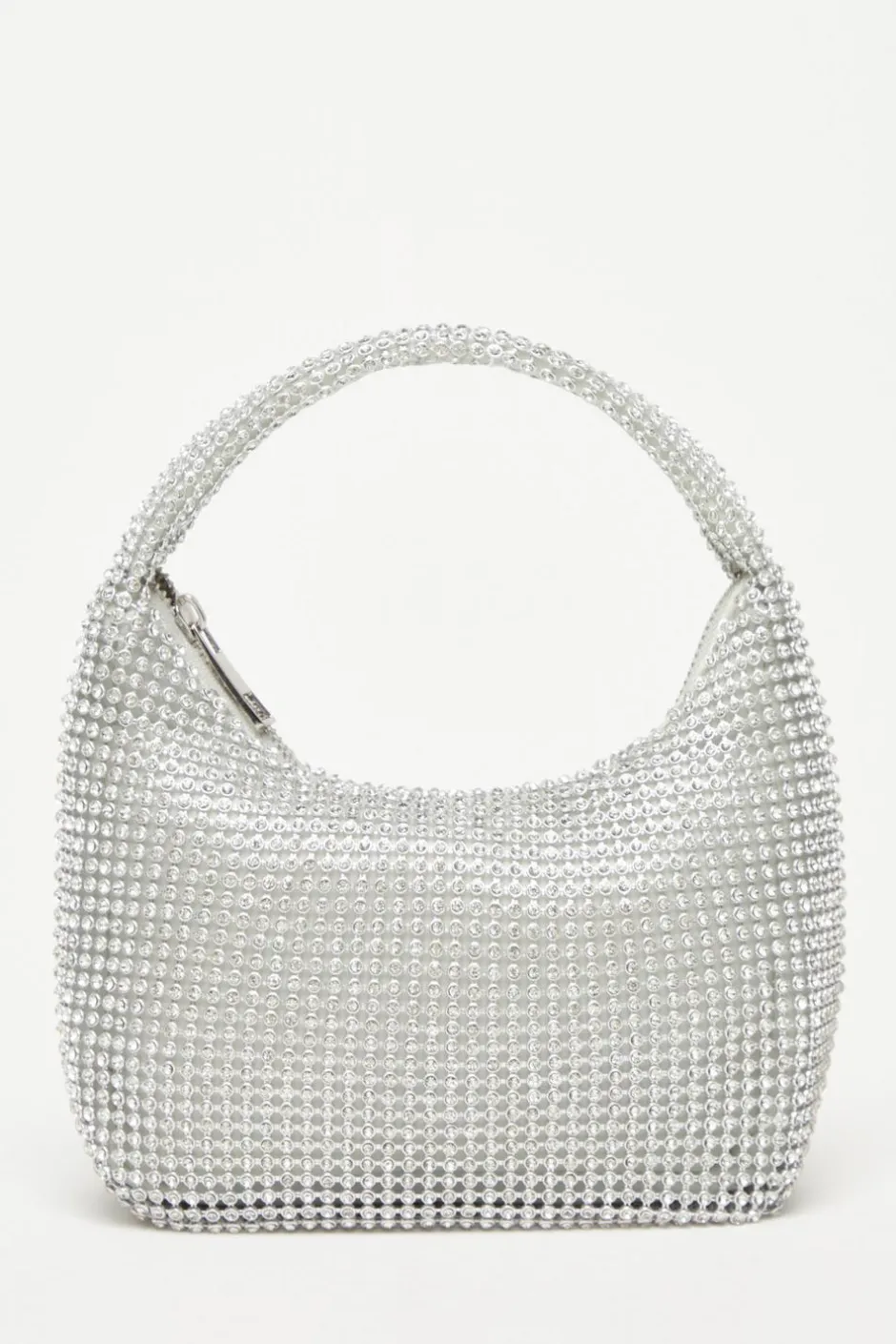 Quiz Embellished Mini Bag Silver Hot