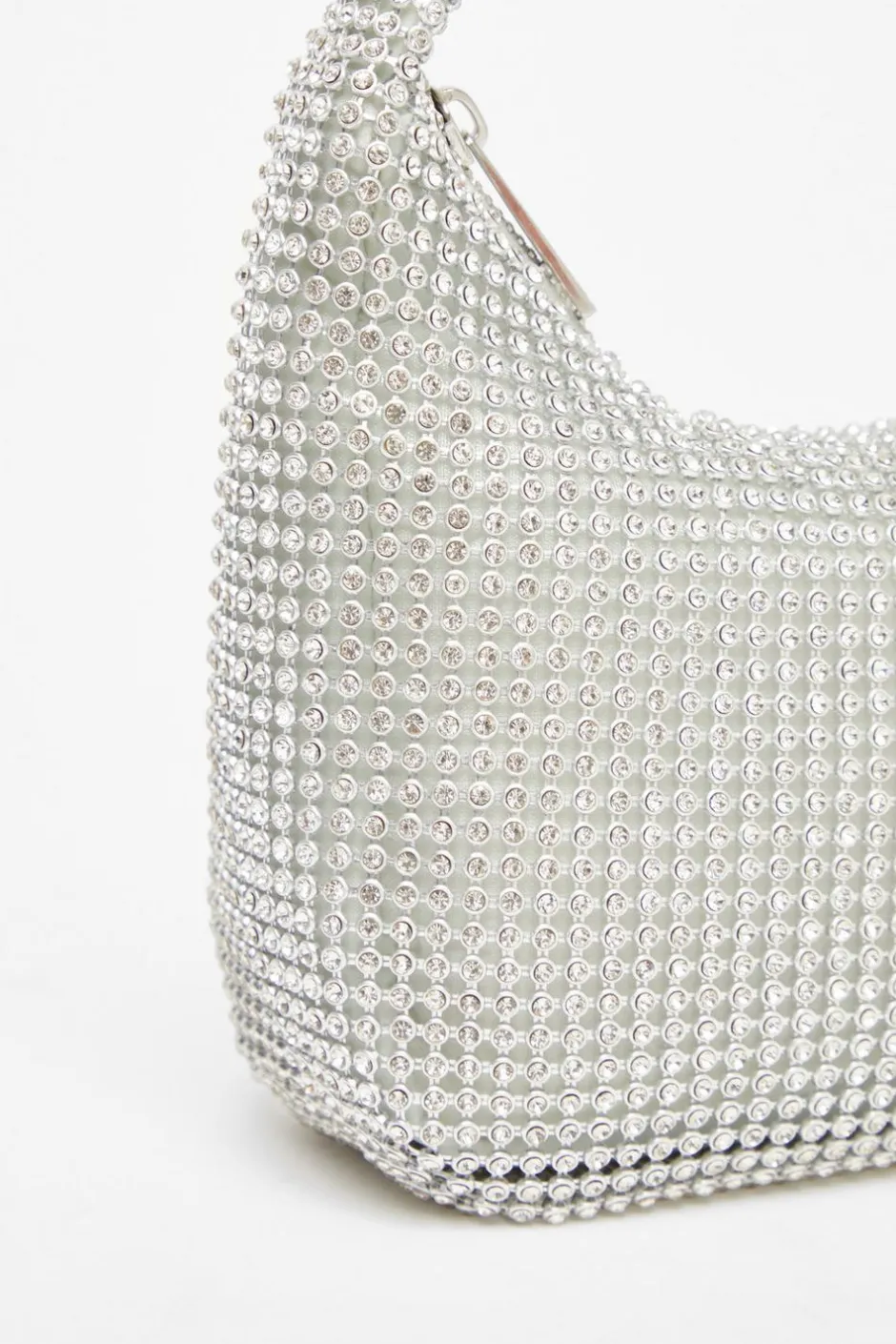 Quiz Embellished Mini Bag Silver Hot