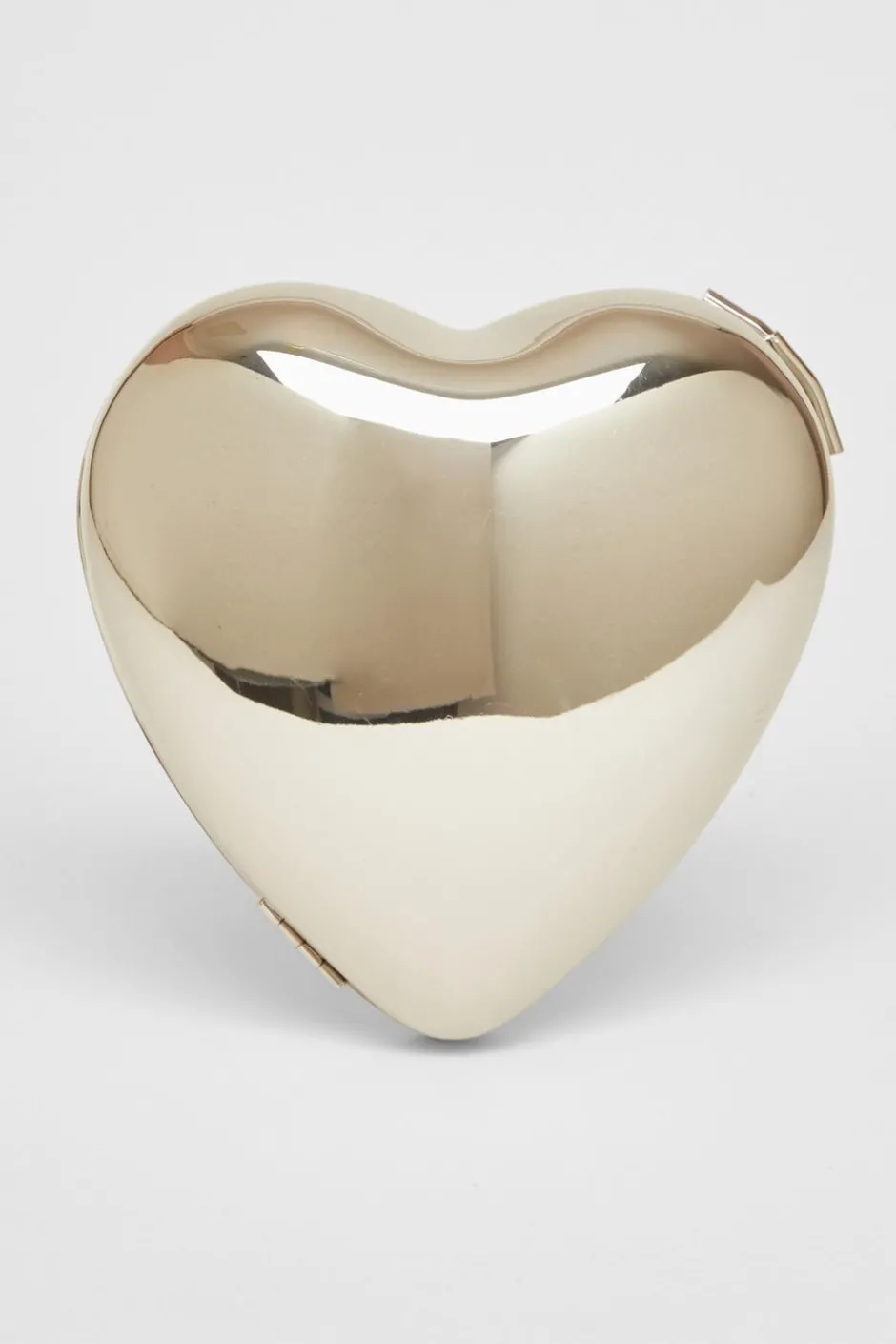 Quiz Silver Metal Heart Box Bag Outlet