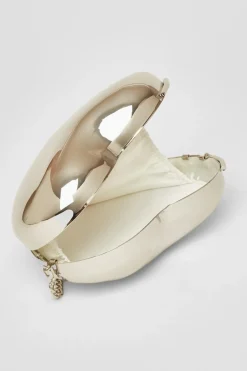 Quiz Silver Metal Heart Box Bag Outlet