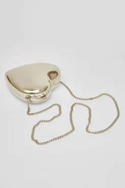 Quiz Silver Metal Heart Box Bag Outlet