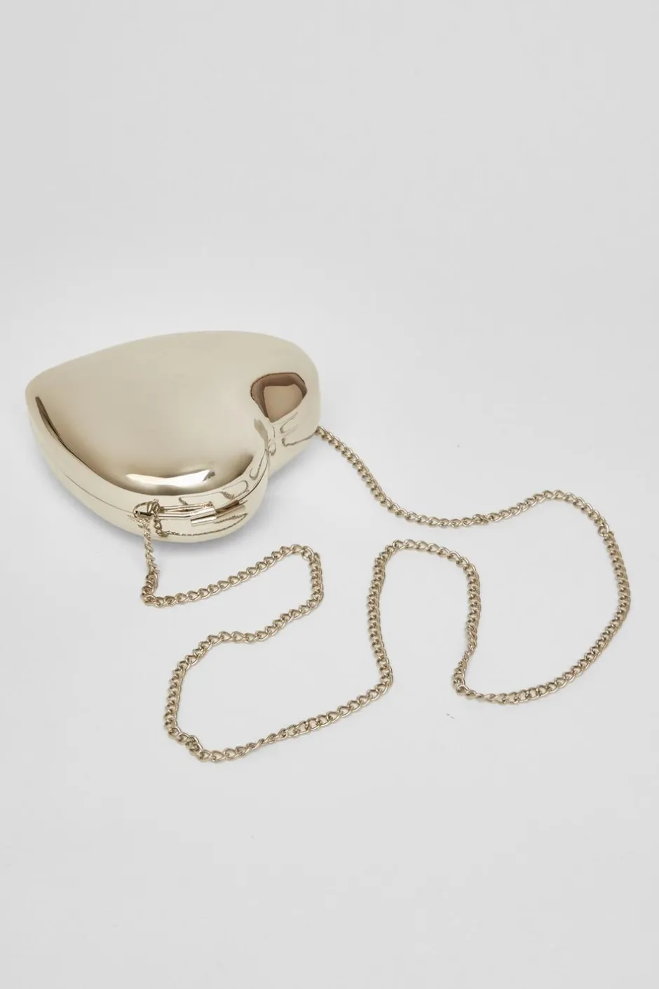 Quiz Silver Metal Heart Box Bag Outlet