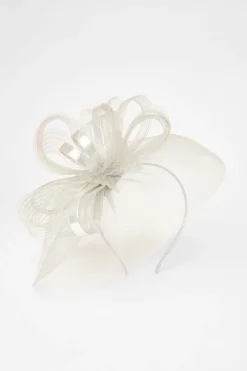Quiz Shimmer Loop Fascinator Silver Hot